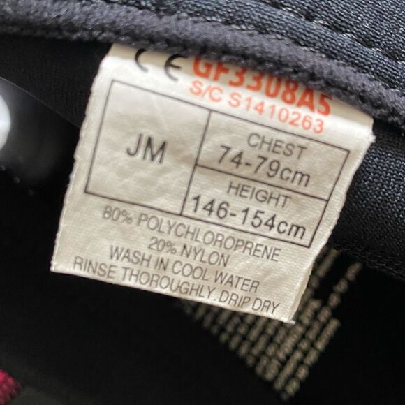 G-FORCE Wetsuit Shorts One Piece Size JM Girl Medium Black Pink - Picture 14 of 14